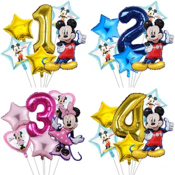 1 komplet Balone s Mickey i Minnie, Dječji Tuš, Ukras Za Zurke U Povodu Dana Rođenja, 32 inča, Мультяшный Balon s Mickey Mouse, Dječje Igračke, Globusa