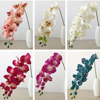 10 p Cvijet Orhideje Phalaenopsis 78 cm Umjetna Imitacija Orhideje bijela/roza/fuksija/ljubičasta/zelena/plava Boja za Vjenčanje Cvijeća