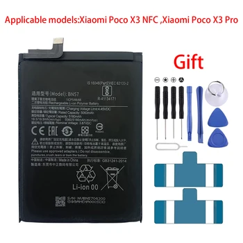 100% Originalni BM52 5260 mah Bateriju Za Telefon Xiaomi Poco X3 NFC/Poco X3 Pro Izmjenjive Baterije Bateria