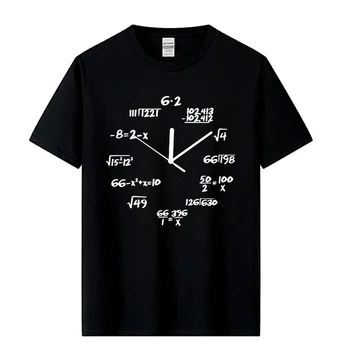 100% Pamuk, Zabavna Muška Majica s po cijeloj površini Matematičkih Sati, Svakodnevni Muška Majica Okruglog Izreza i Kratkih Rukava, Cool ljetna majica, Muška Majica