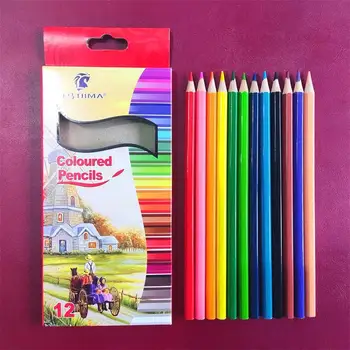 12 kom./compl. olovke u boji set Drvenih masnu 12 boja dječji umjetnički crtanje slikanje grafita bojanje šarene olovke