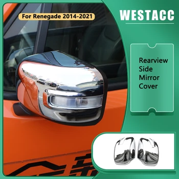 2 komada Kromirana ABS Poklopac Bočnih Retrovizora Automobila Zaštitna Oznaka Maska za Jeep Renegade 2014-2021 Pribor