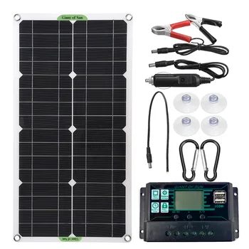 250 W Setove Solarni Paneli 12 v/24 v s 30A/60A/100A Kontroler Solarne Baterije Dvostruki USB Auto Jahte RV Brod Punjenje Baterije Mobilnog Telefona