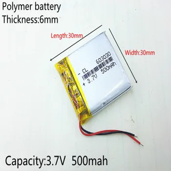 3,7 500 mah 603030 Litij-Polimer Li-Ion li-ion Baterija za Akumulatorske baterije Za Mp3 MP4 MP5 GPS bluetooth mobilni