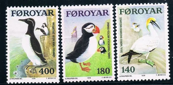 3 kom./compl. Nova Poštanska marka Farskih otoka 1978 Ptice Marke MNH