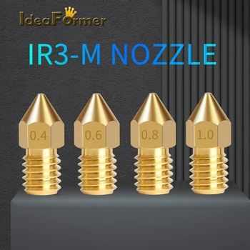 5 kom. Латунная Mlaznica za IdeaFormer IR3 V1 IR3-M IR3-MT IR3-MF Hotend 0.4/0.6/0.8/1.0 Dijelovi pisač MM 3D print Toplinu M6 1.75 mm