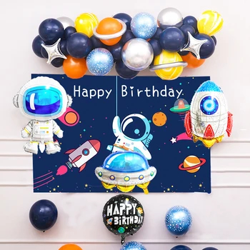 62 kom. Svemirski Astronaut Balon u Svemir Svemirski Planet NLO-ima Raketni Balone Гирлянда Luk Kit Dječak Rođendan Dekoracija