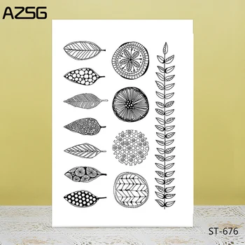 AZSG Različite Točkicama Ostavlja Transparentan Marke/Ispis Za DIY Scrapbooking/Izrada Razglednica/Albuma Dekorativni Silikonski Pečati
