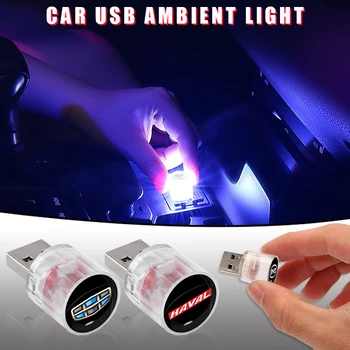 Auto LED USB Sučelje Okolni Svjetlo Šareni Glazbeni Lampa za Haval Jolion H6 H2 H3 H9 H4 H5 H7 H8 H2S 2020 2021 H6S Pribor