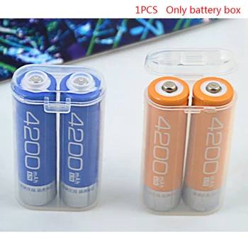 Batterij Draagbare Waterdichte Clear Houder Opbergdoos Doorzichtige Plastic Veiligheid Case Voor 2 Secties 18650 Groothandel New