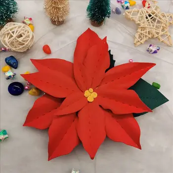 Božićni Cvijet Poinsettia DIY Scrapbooking Marke Zanat Otiskivanje Высечка Izrada Matrica Predložak Novi 2020