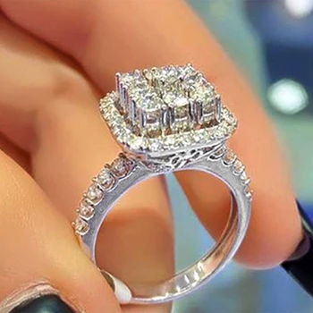 CAOSHI Luksuzne Ženske Vjenčano Prstenje Sjajna AAA CZ Luksuzne Ženske Prsten za Zurke Nježan Dizajn Prijedlog Pribor Nakit Poklon