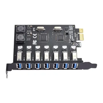 CYSM Chenyang PCI-E na USB 3.0 7 Luka Hub PCI Express Adapter Kartice za proširenje 5 Gbit/s i za matične ploče
