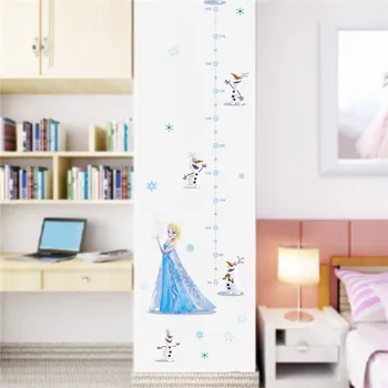 Crtani Film Olaf Elsa Naljepnice Za Zid Dječje Sobe Uređenje Doma Smrznuto Naljepnice Anime Film Zidno Slikarstvo Chart Rasta Za Mjerenje Visine