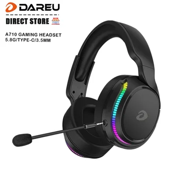 Dareu A710 5.8 G Wireless Gaming slušalice Type-c 3,5 mm Trimode s Odvojivim mikrofonom s RGB led i redukcijom šuma
