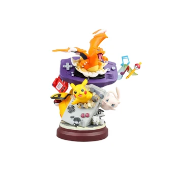 Figurica Pokémona Bikachu Charmander Konzola za Igre Kawaii Anime Figure Japanski Pakiran PVC Materijal Darove za Djecu za Božić