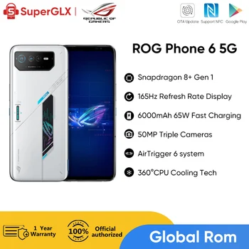Globalna ugrađena memorija ROG Phone 6 5G Gaming telefon ROG 6 Snapdragon Pro 8 + Gen Učestalost ažuriranja 165 Hz 65 W Brzo punjenje Smartphone ROG6 ROG 6