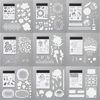 Globus Cvijeće i Vijenac Drveće Nevjesta Životinje Pisma Prozirni Silikon Pečat i Marke za Diy Scrapbooking /Dekor za Album