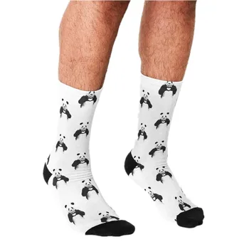 Gospodo zabavne čarape All you need is love Čarape s panda harajuku Gospodo Sretan hip-hop Novost slatka dječaci Posada Svakodnevne Lude Čarape za muškarce