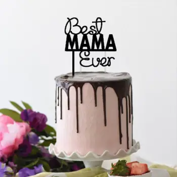 INS 2021 Novi Topper za Tortu na Majčin Dan, Akrilno Rose Gold, Najbolji Topper za Tortu Mama, Najbolja Torta za Mamu, Dekoracije za Tortu za Rođendan