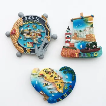 Italija magneti za hladnjak Talijanska Sicilija Otranto turistički suvenir umjetnost i obrt magnetne naljepnice za hladnjak prometni dekor darove