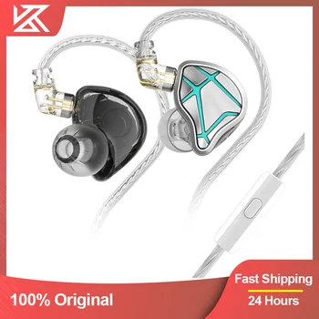 KZ ESX Metalne putem ožičenih Slušalica S Mikrofonom Slušalice 12 Mm Ogromna Dinamična Sportska Igra Glazba Hi-Fi Slušalice Za Telefon 3,5 MM
