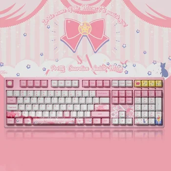 Keycaps Dar Anime Keycap Pink PBT Za Djevojčice Keycay Igraća Tipkovnica Sublimacija 108 Tipki OEM Svjetla Mehanička Tipkovnica za Djevojke