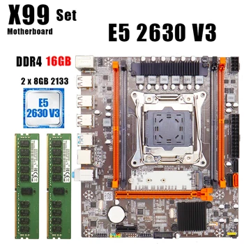 Kit matične ploče X99 LGA 2011 3 Za Intel E5 2630 V3 Procesor, 16 GB ECC Server Memorija M. 2 Nvme Kit matična ploča za LGA 2011 V3