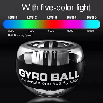 LED gyro light samo Powerball S automatskom reprodukcijom Raspon Žiro Snaga Zglob Loptu vježba Ruka Snaga Mišića Trener Teretana Fitness Oprema