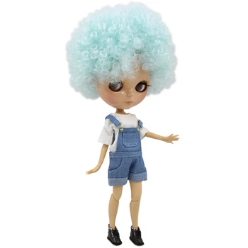 LEDENI lutka DBS Blyth 1/6 bjd štavljena koža zglob tijelo Афор kosa plava kosa 30 cm igračka poklon za djevojčice