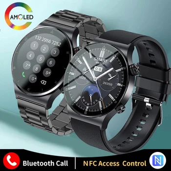 LIGE 2022 NFC Pametni Sat Gospodo Bluetooth Poziv Smartwatch AMOLED 454*454 Ekran Android IOS Sportske Fitness Sati Dostava je Besplatna