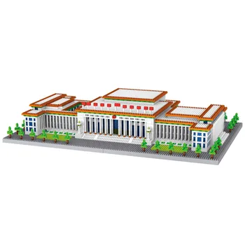 Lezi 8186 Svjetska Arhitektura, Kina je Velika Dvorana Naroda DIY Mini Dijamant Blokovi, Cigle, Građevinski Igračke za Djecu Pokloni