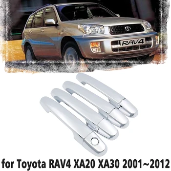 Luksuzna kromirana ručka vrata, ukrasna maska, zaštitni poklopac za Toyota RAV4 RAV 4 XA20 XA30 MK1 MK2 2001 ~ 2012, auto pribor, naljepnica