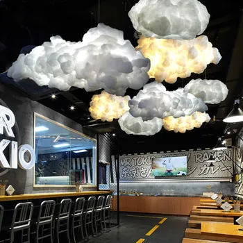 Moderne Kratke Plutajući Oblak Viseće Svjetiljke Sjaj Umjetnosti Viseći Svijećnjak Caffe Bar Restoran viseće svjetiljke hanglamp