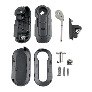 Pogodan za FIAT GRANDE PUNTO 500 BRAVO DUCATO PANDA 3-Tipke PRIVJESAK TORBICA za DALJINSKI upravljač 3-tipkovnica torbica za ključeve, Zaštitnik je ključ