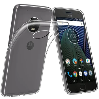 Prozirni Mekana Torbica za Telefon od TPU za Motorola Moto E5 Plus E5 Play SAD-a, Europska Verzija Stražnji Poklopac MotoE5 E5Plus E5Play Prozirna Vrećica
