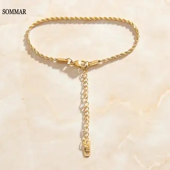 SOMMAR nehrđajući čelik 16 cm produžni kabel 5 cm podesiva narukvica za muškarce za žene i cijele ropes sidro Nakit Europski Stil