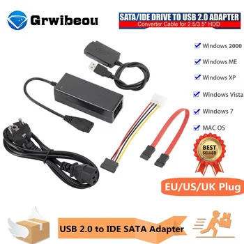USB 2.0 za IDE i SATA S-ATA 2,5 3,5 HD HDD Adapter Za hard disk Konverter USB NA SATA 480 Mb/s. Sučelje za Prijenos podataka Pretvarač Kabel-ac