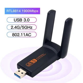 USB WiFi Adapter 1900 Mbit/s dual-band Wireless Prijemnik Za Win7/8/10 Mac OS Mrežna kartica Sa Antenama Za PC/Laptop/Desktop računala
