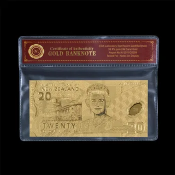 WR novi zeland 20 Dolara Zlatne Novčanice sa Plastičnim Držačem Lažni Novac Novčanice EUR Rekvizite Novac Дропшиппинг