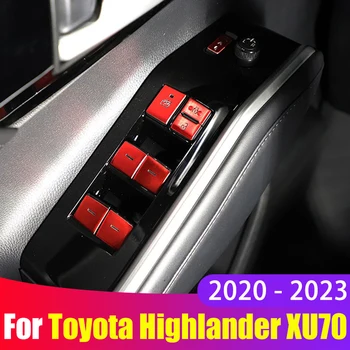 Za Toyota Highlander 2020 2021 2022 2023 Kluger XU70 auto oprema Aluminijski Prekidač za Upravljanje Prozorom Gumb Poklopac Naljepnice