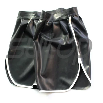 gospodo latex kratke hlače od gume visoke kvalitete s crno-bijelim presvlakama
